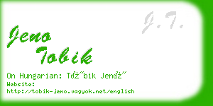 jeno tobik business card